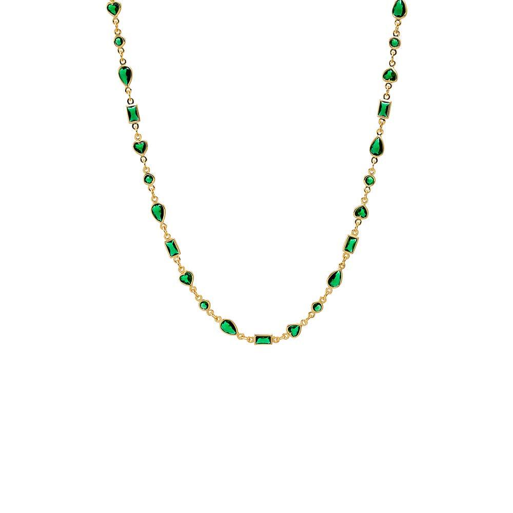 Adina Eden CZ Multishape Tennis Style Necklace