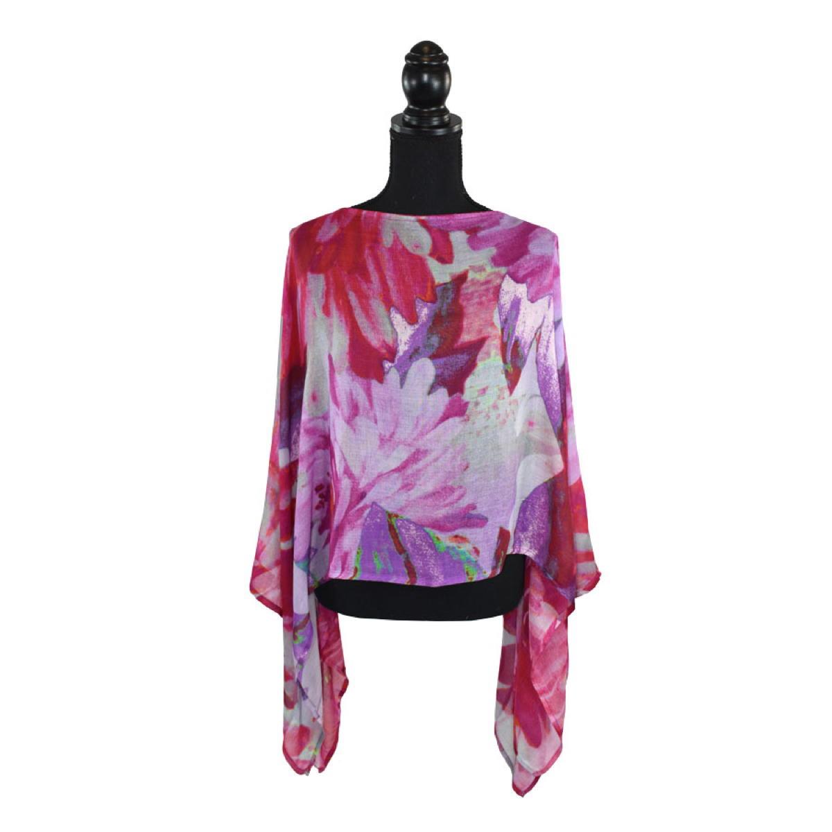 Dupatta Designs Kippling Floral Watercolor Poncho