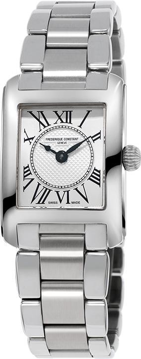 Frederique Constant Ladies' Carree Stainless Steel Bracelet watch, Silver-Tone dial