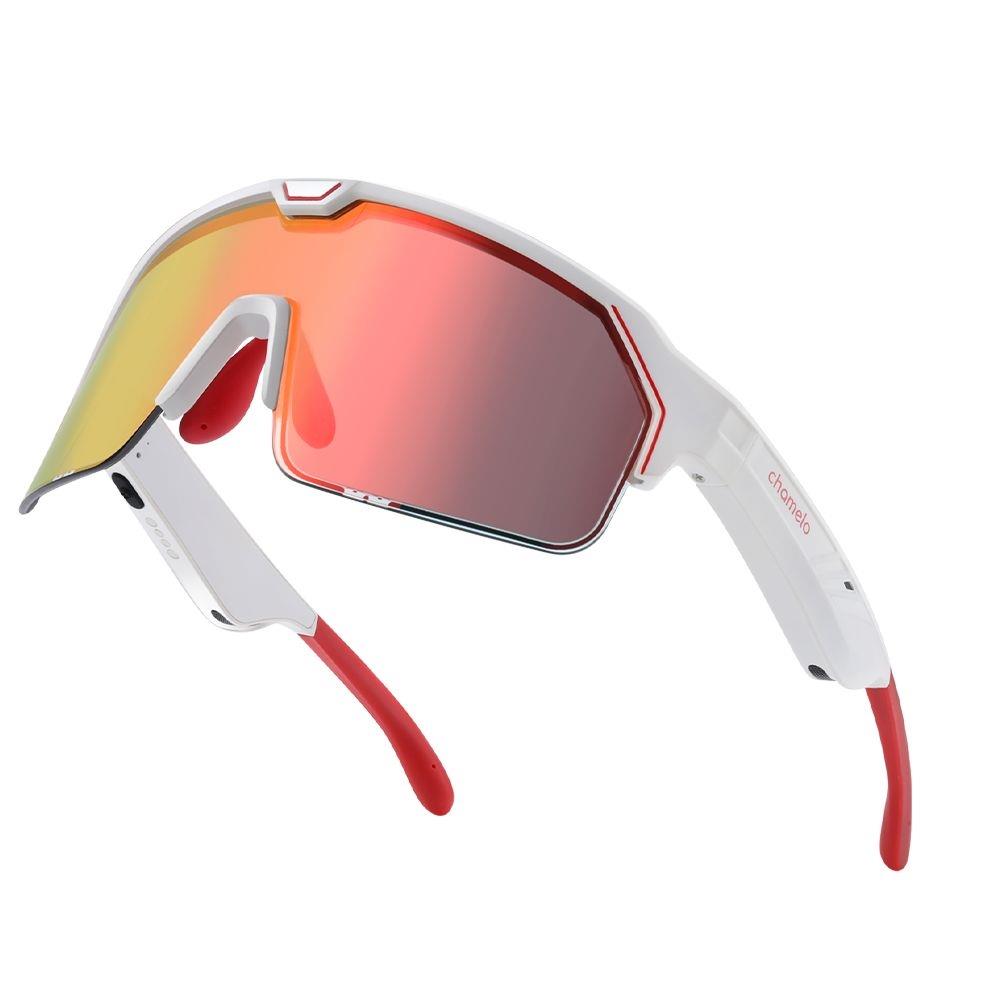 Chamelo Sport Music Shield Fire Sunglasses Size Medium-Lar