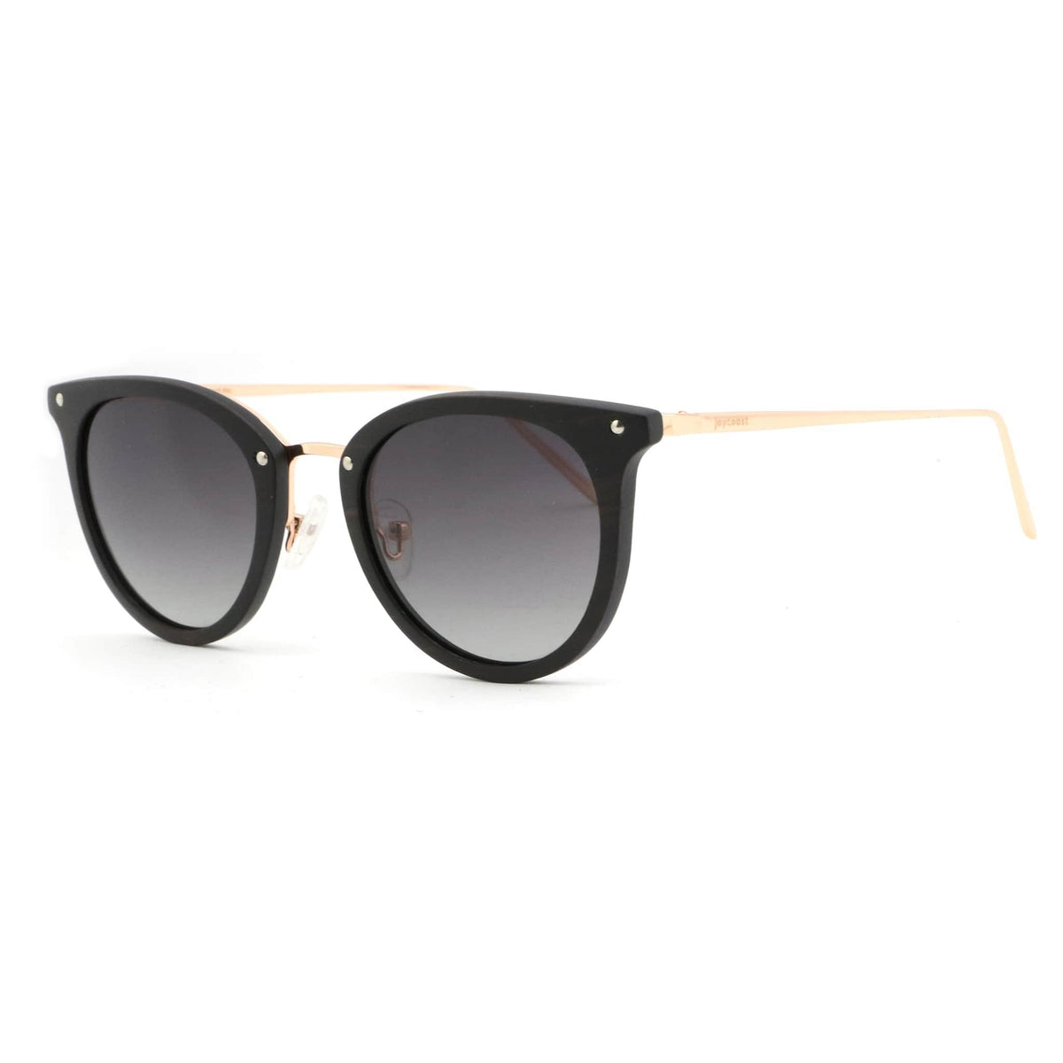 Joycoast Lilah - Ebony Wood Wooden Sunglasses Ebony with Grey Lens