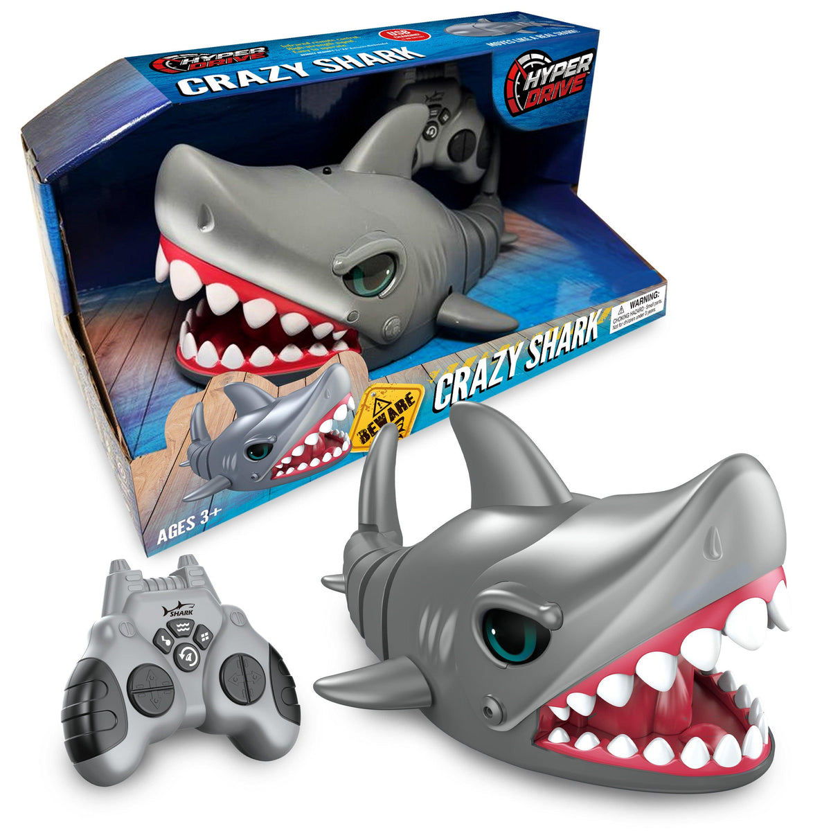 Hyper Drive Remote Control Crazy Land Shark Ages 3+ Years