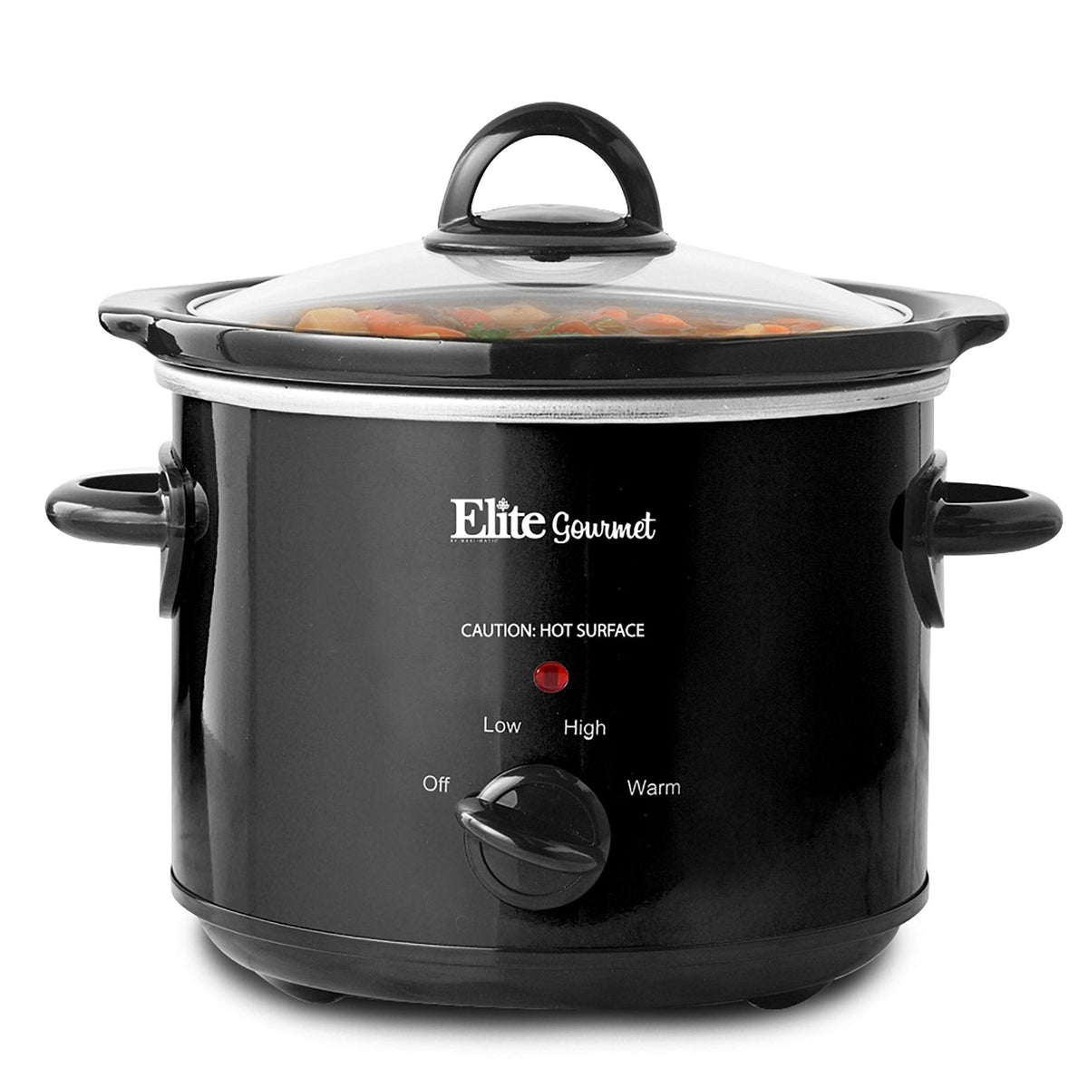 Elite Gourmet 3qt Slow Cooker Black