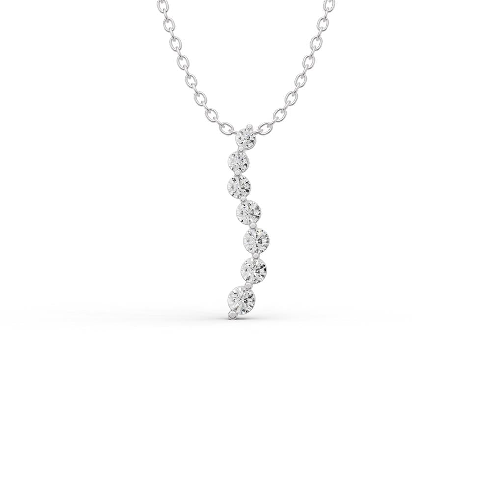 Prestige Boutique Diamonds 7 Stone Lab Diamond Journey Pendant Size 2 CT