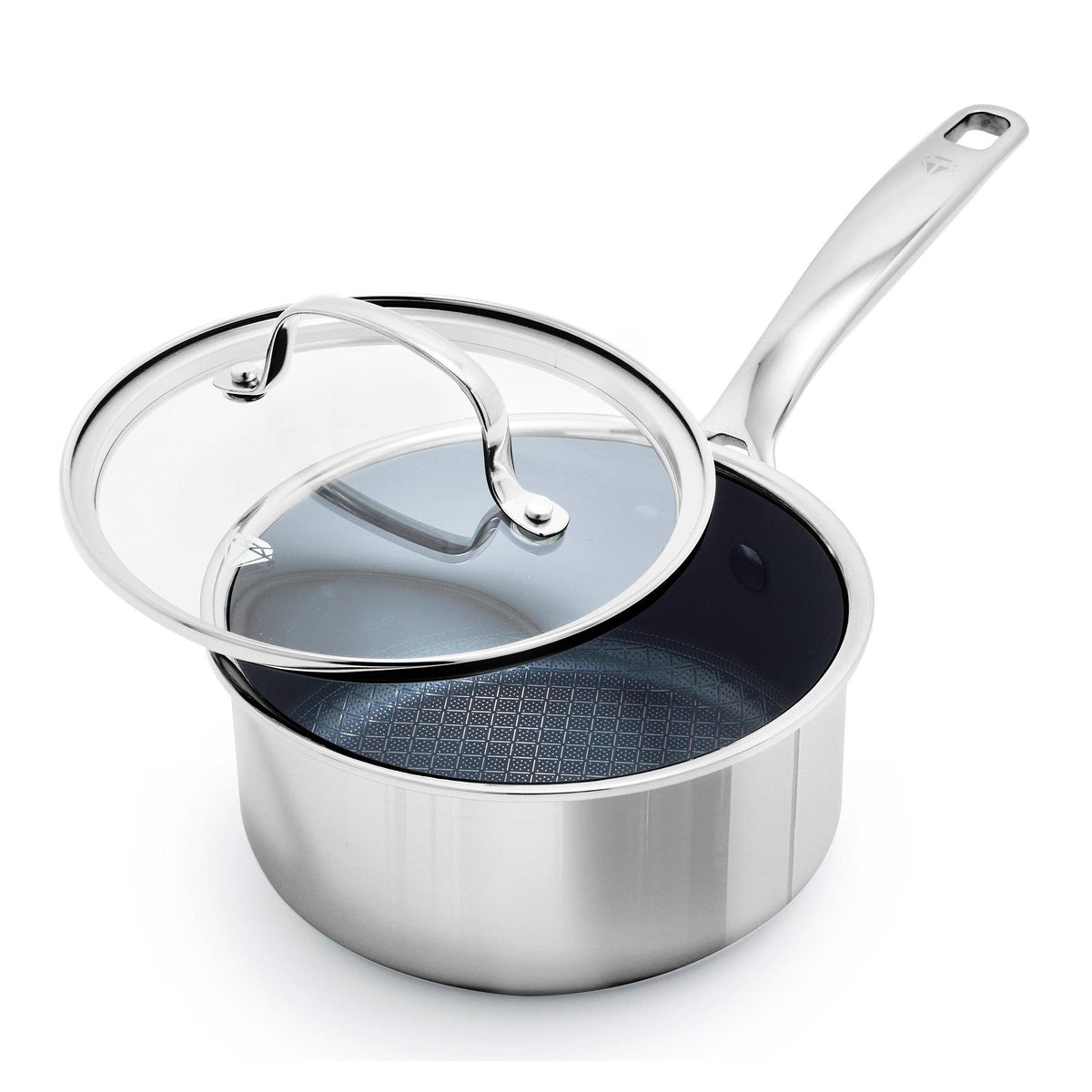 Blue Diamond Diamond Bond Hybrid Nonstick Stainless Steel 1.57qt Saucepan w/ Lid