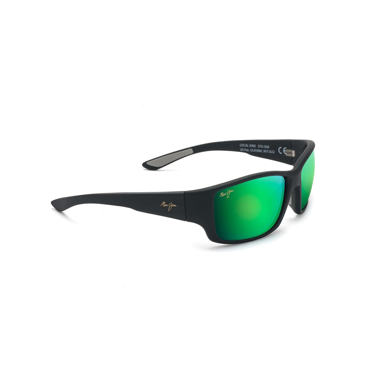 Maui Jim Local Kine Polarized Sunglasses Black & Green Frame MAUIGreen Lens
