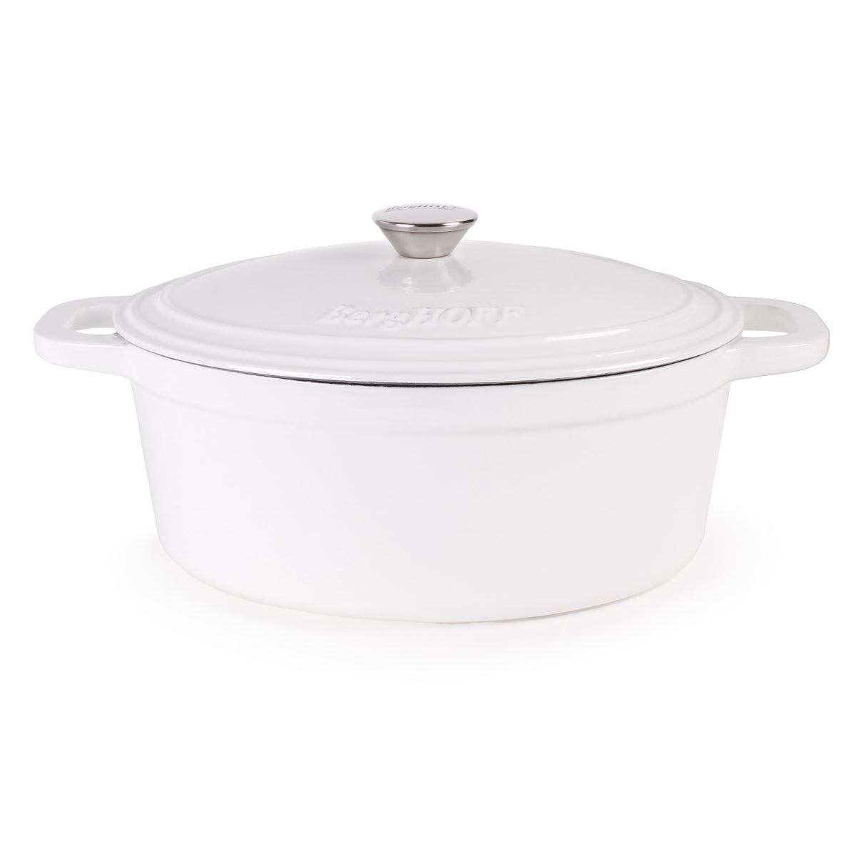 BergHOFF Neo Cast Iron 5qt. Oval Dutch Oven 11.5" with Lid, White