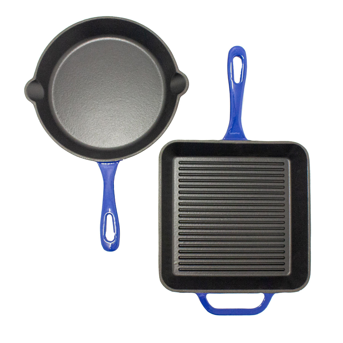 BergHOFF 2pc Enamel on Cast Iron Set,10" F/P and G/P, Red