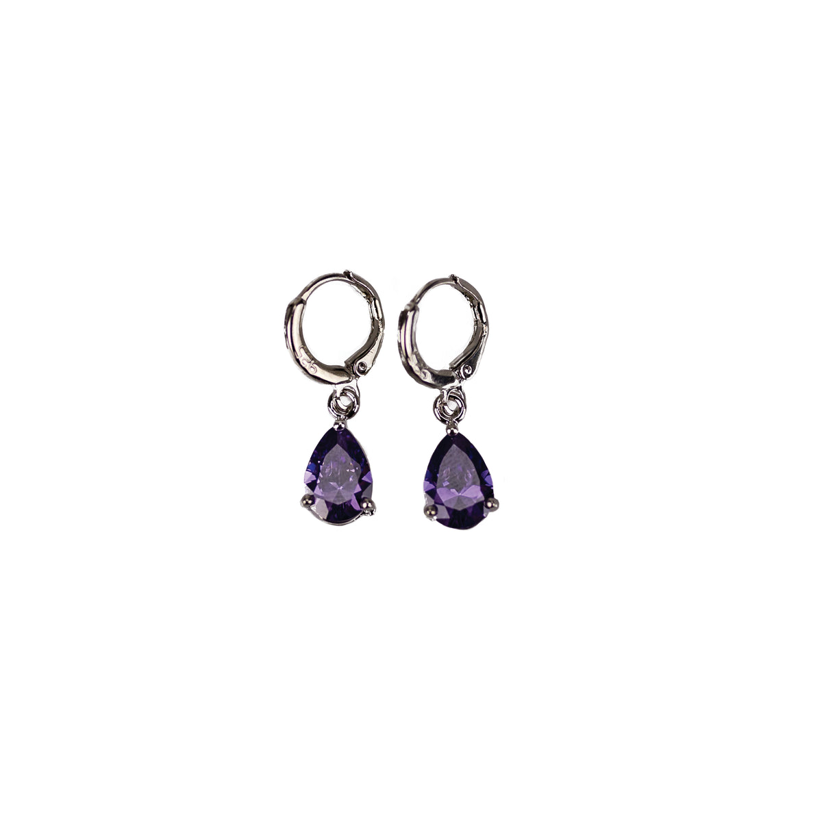Completely Bella Amethyst Teardrop Earrings