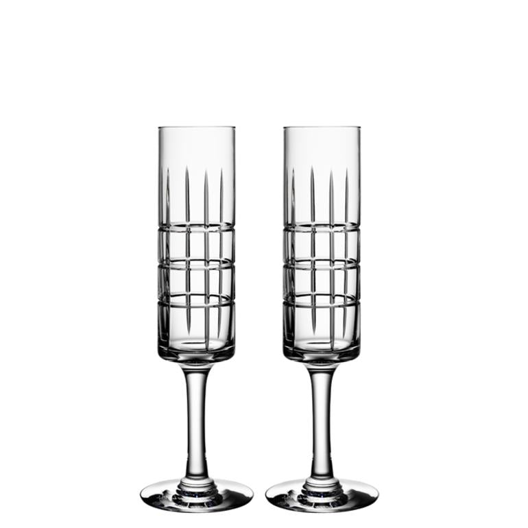 Orrefors Street Champagne (pair)