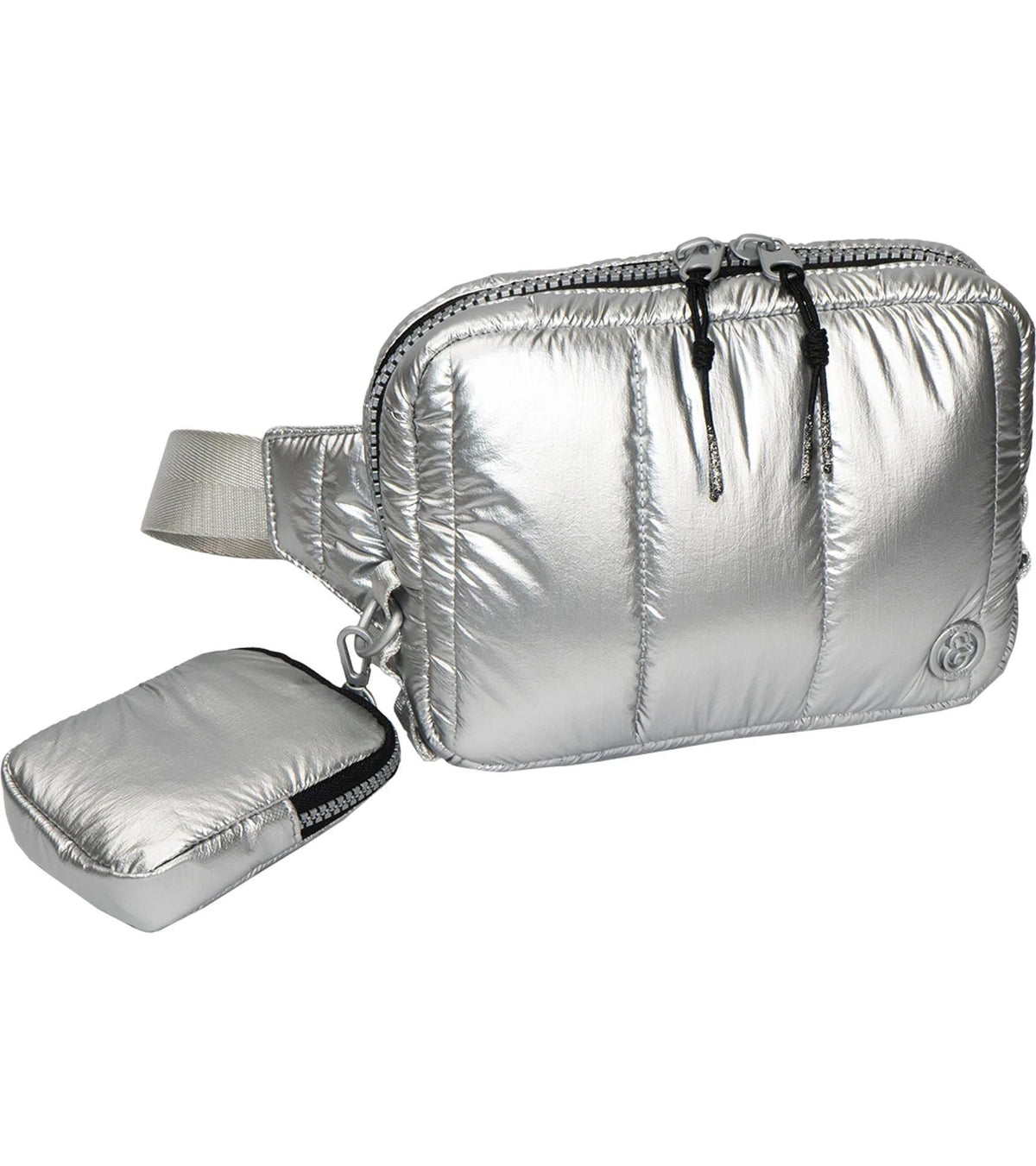 Joan & David Metallic Quilted Passport Sling Size 9"