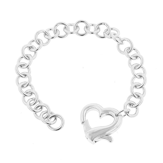 Completely Bella Silver Heart Bracelet