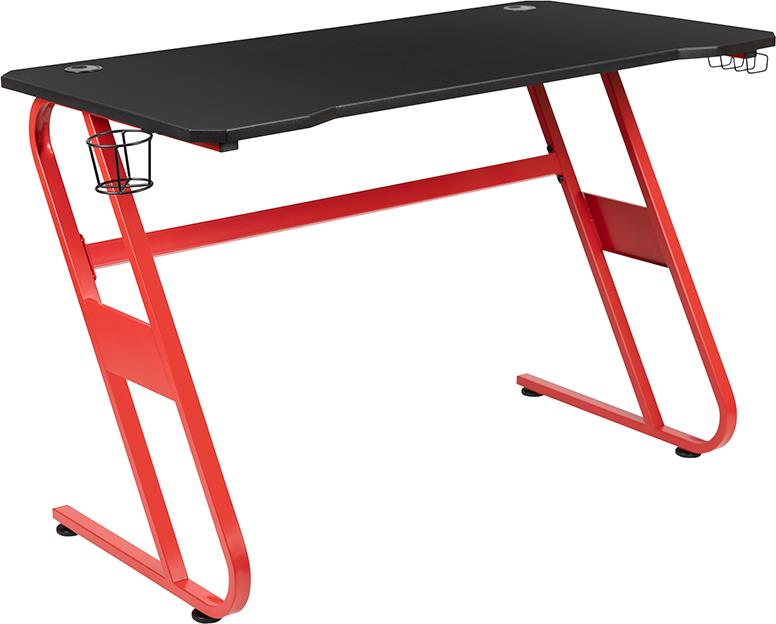 OSC Designs Black/Red Gaming Desk