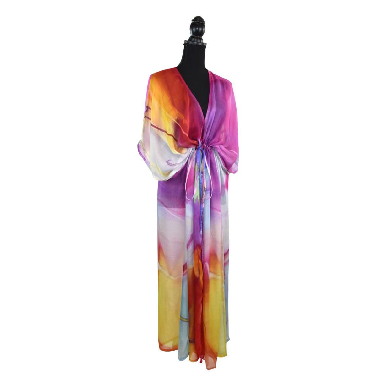 Dupatta Designs Fizzano Watercolor Long Kimono