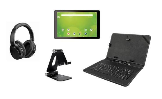 GPX Zeki Bundle w/Tablet/Keyboard Case/Headphones & Device Stand