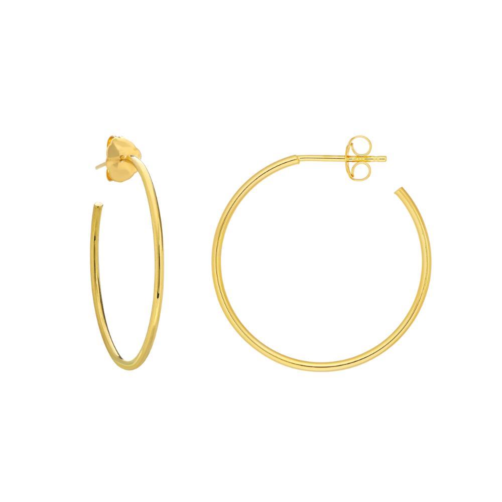 HAWLEY ST 25mm x 1.2mm Hoop Post Earrings