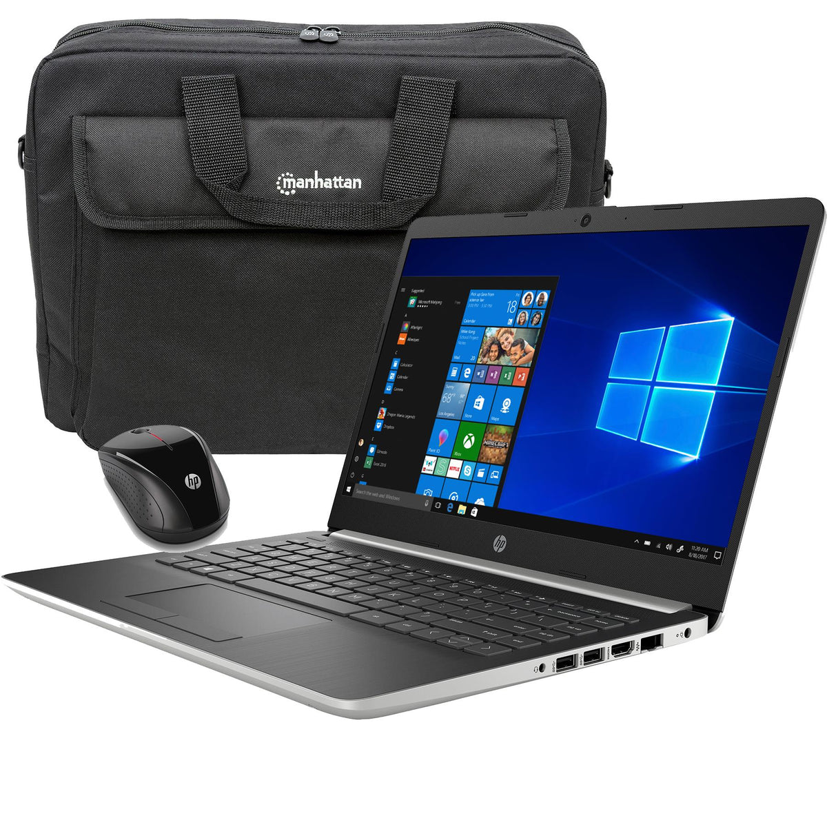 Hewlett Packard 14" Touchscreen Notebook w/ wireless mouse and carrying case