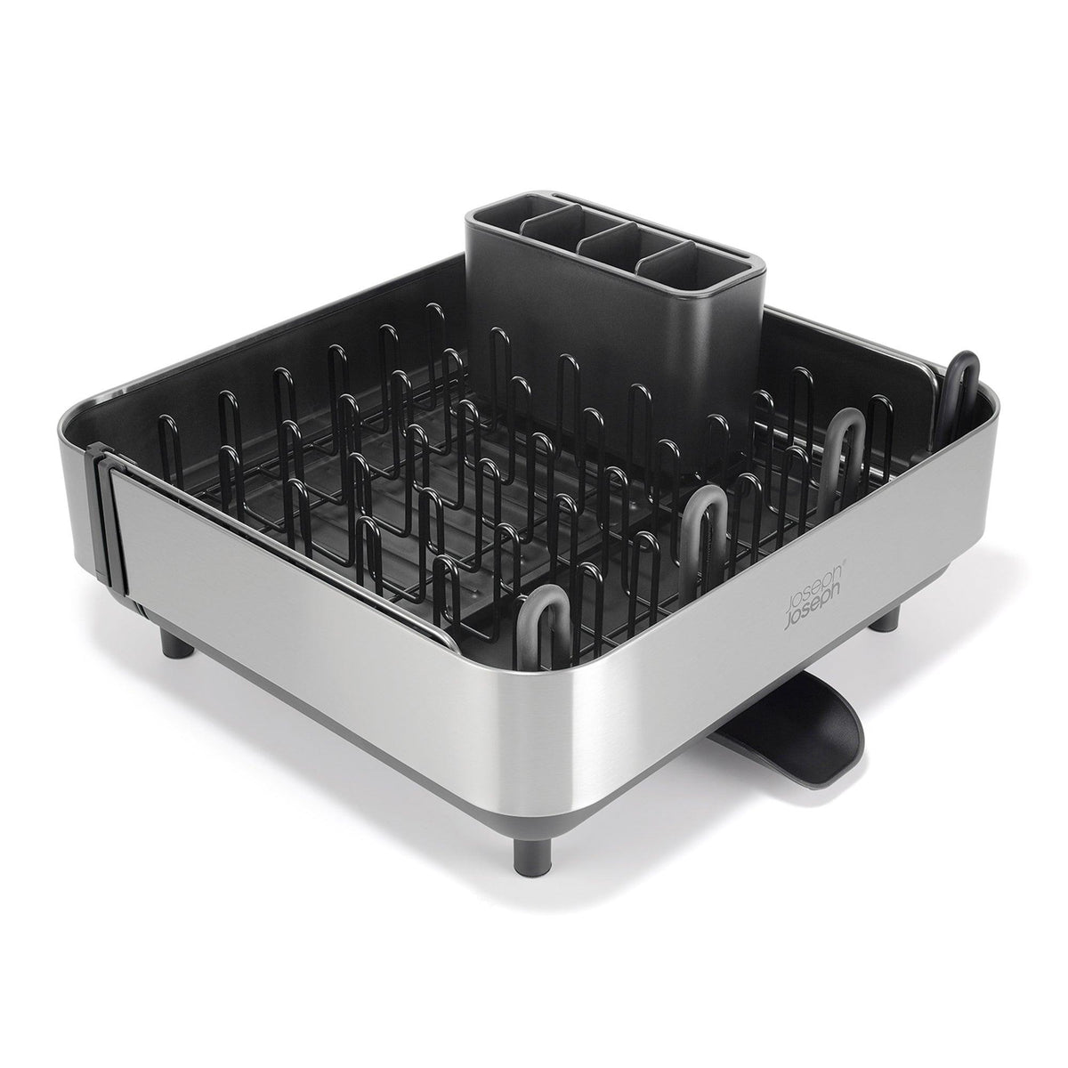 Joseph Joseph Extend Steel Plus Expandable Dish Drainer w/ Wine Glass Rack