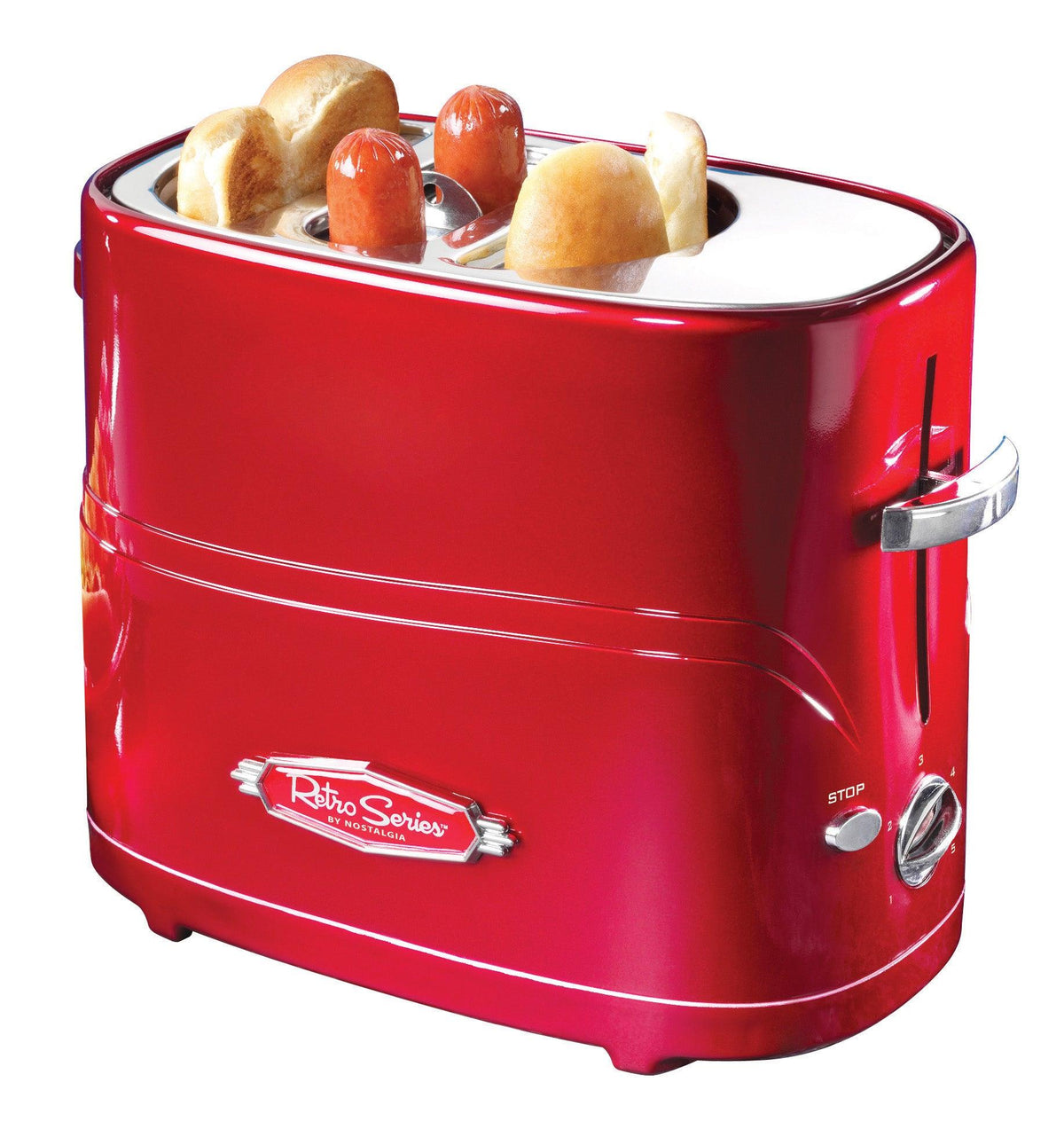 Nostalgia 2 Slot Hot Dog and Bun Toaster