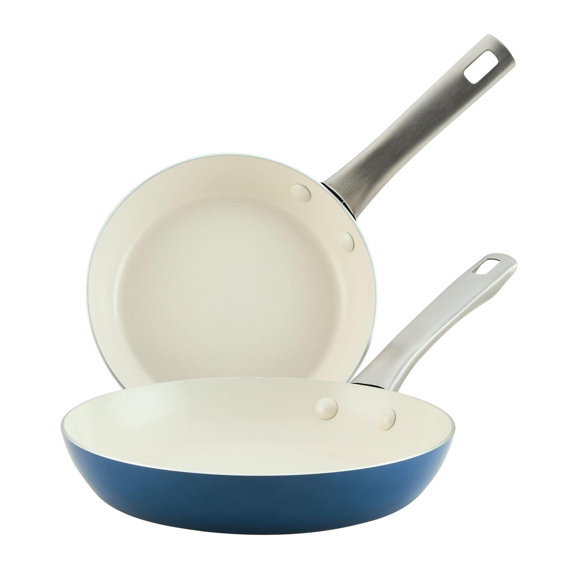 Farberware 2pc Vibrance Ceramic Nonstick Fry Pan Set Blue