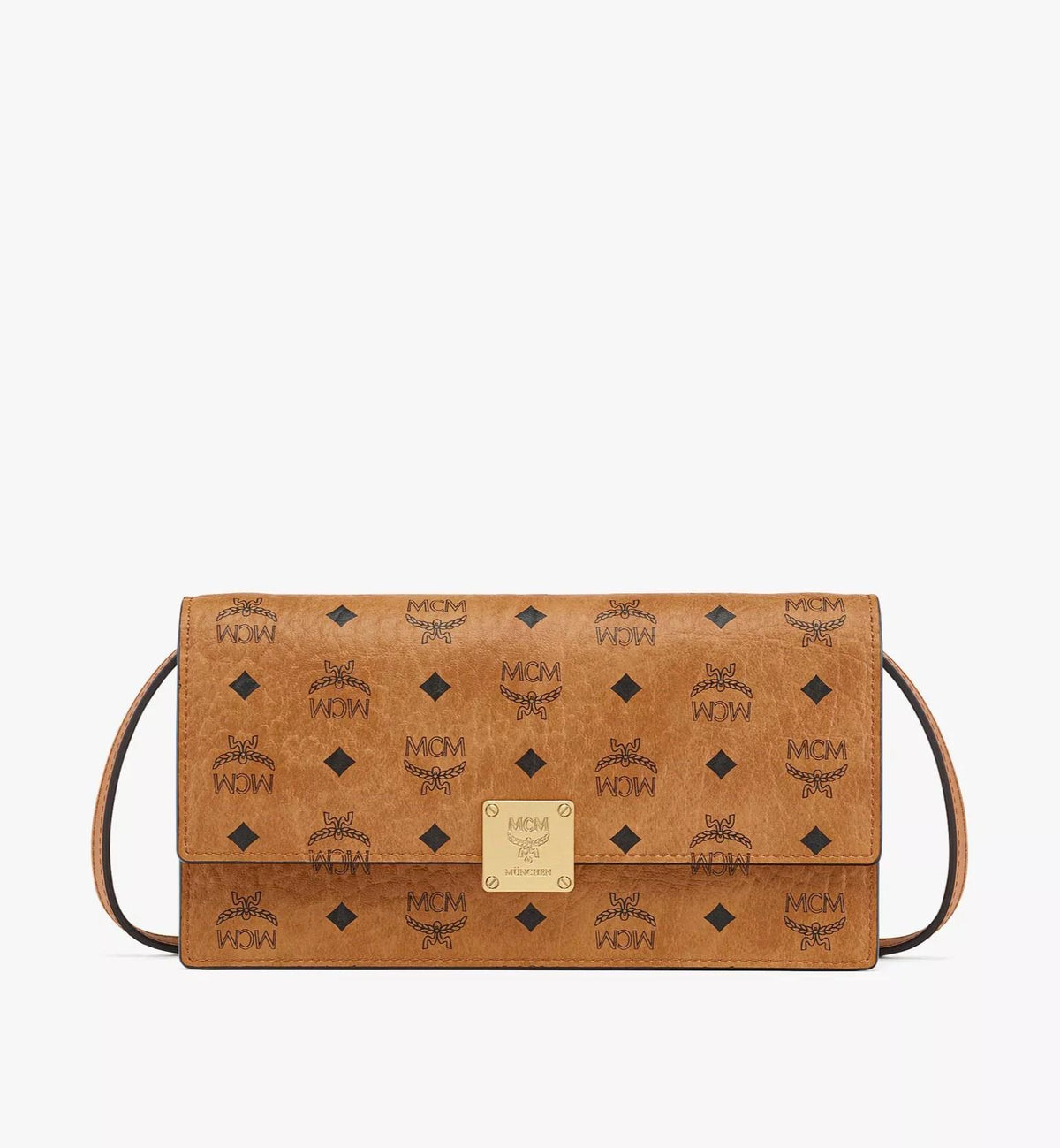 MCM Aren Crossbody Wallet in Visetos Size Large