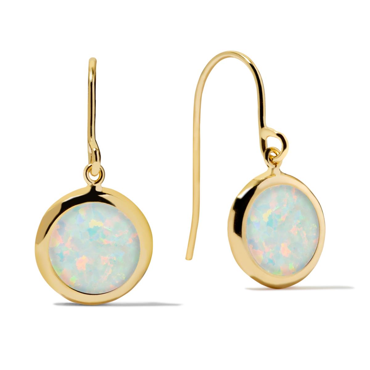 Jilco Inc Round Opal Earrings