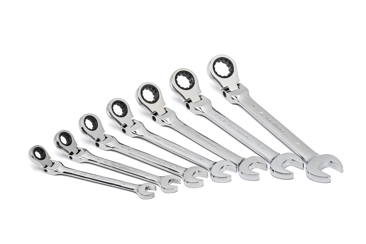 Apex GearWrench 7 Pc. Flex Combination Ratcheting Wrench Set-SAE