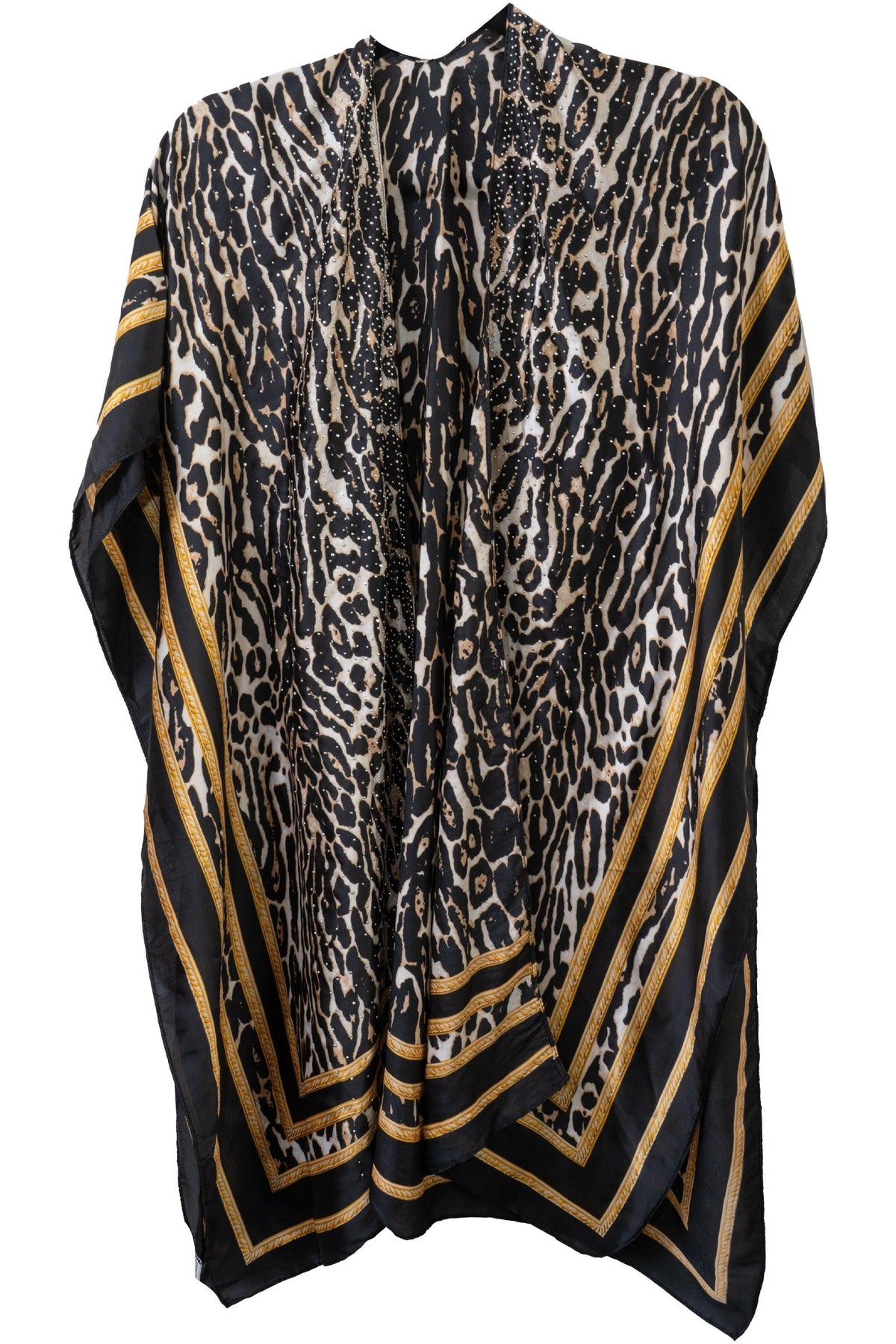 Jessica McClintock Matte Satin Kimono with Stones