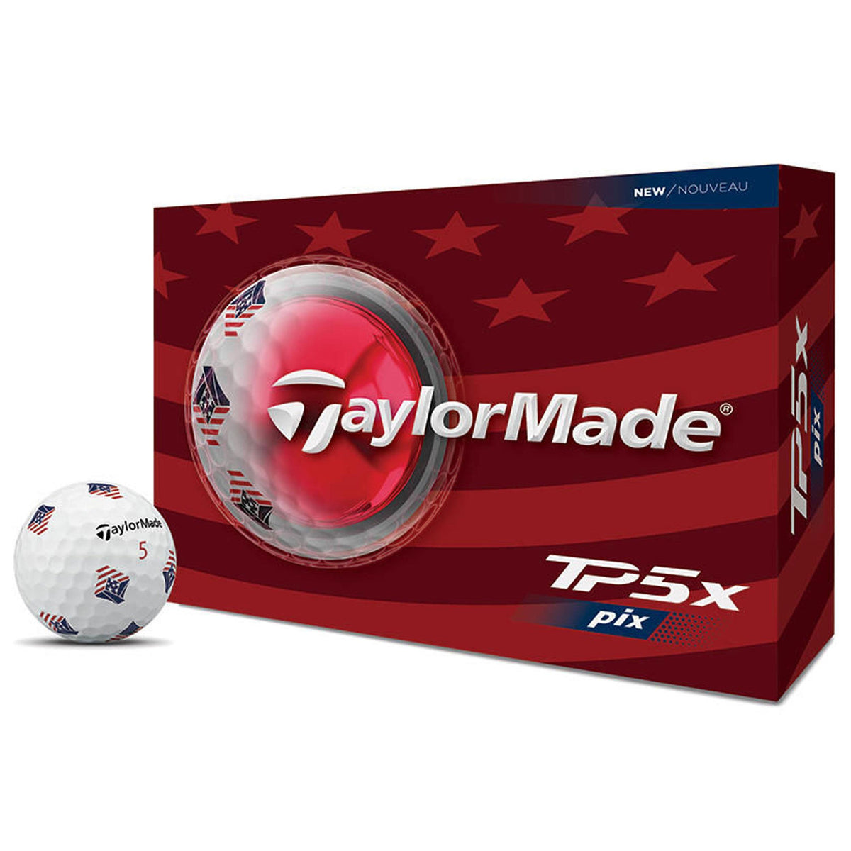 TaylorMade TP5x Pix USA Golf Balls - 1 Dozen