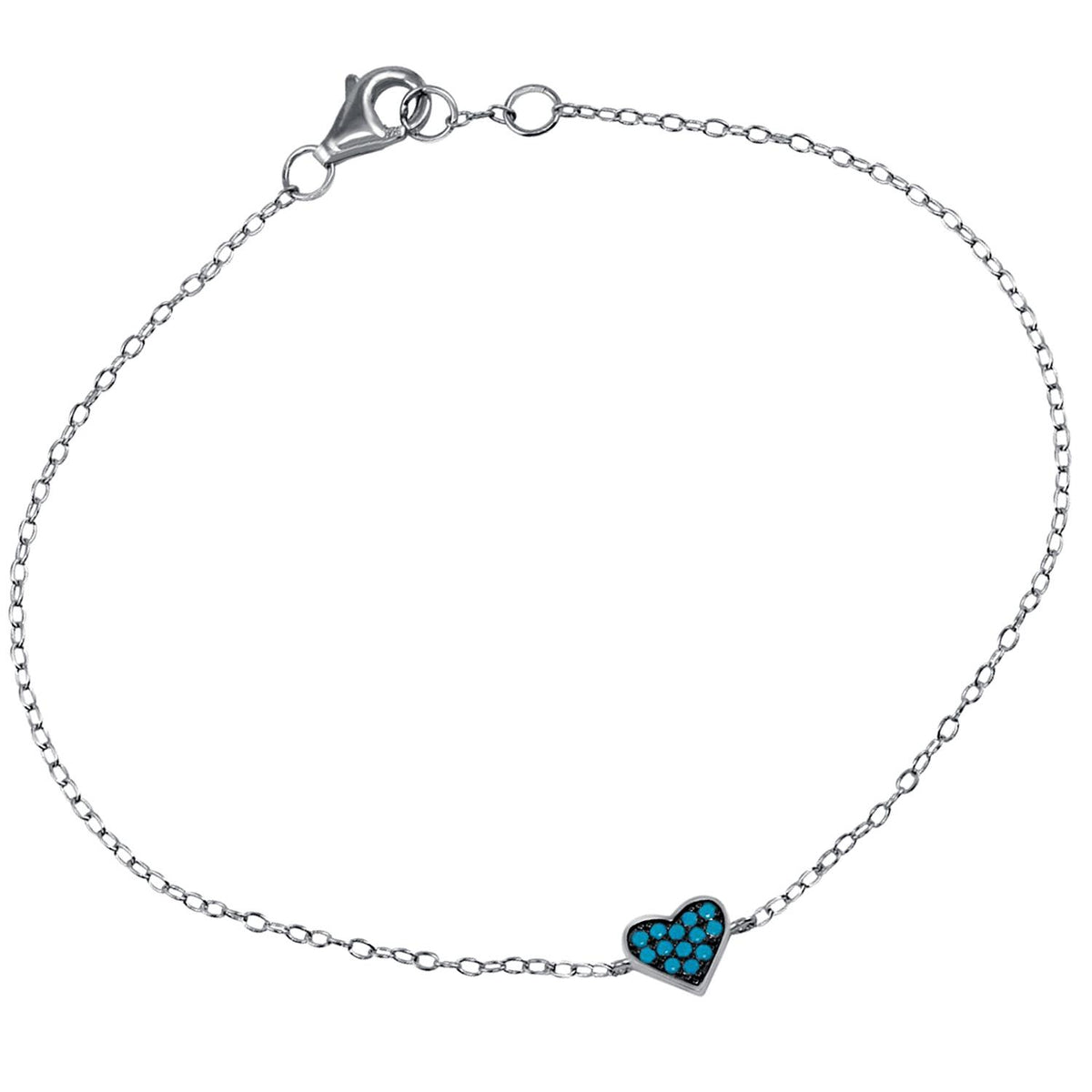 Infinity Luxe Jewelry Collection Turquoise Heart Bracelet