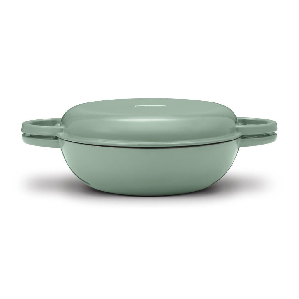 Cuisinart Chef's Classic Enameled 2-in-1 Cast Iron Multipurpose Set: Sage Green