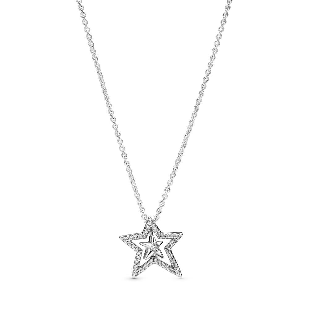 Pandora Pav Asymmetric Star Collier Necklace