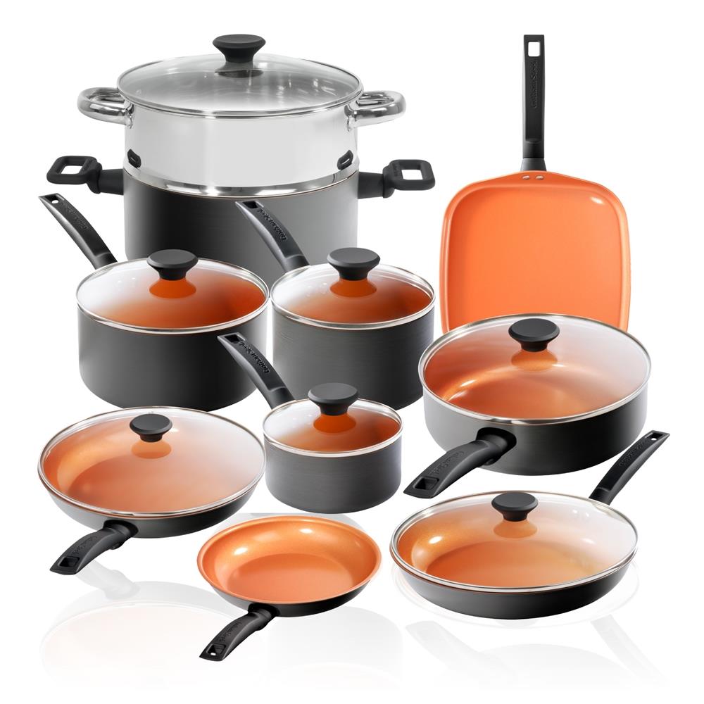 Gotham Steel Cookware Premier Pro Cookware Set Size 17 Piece S