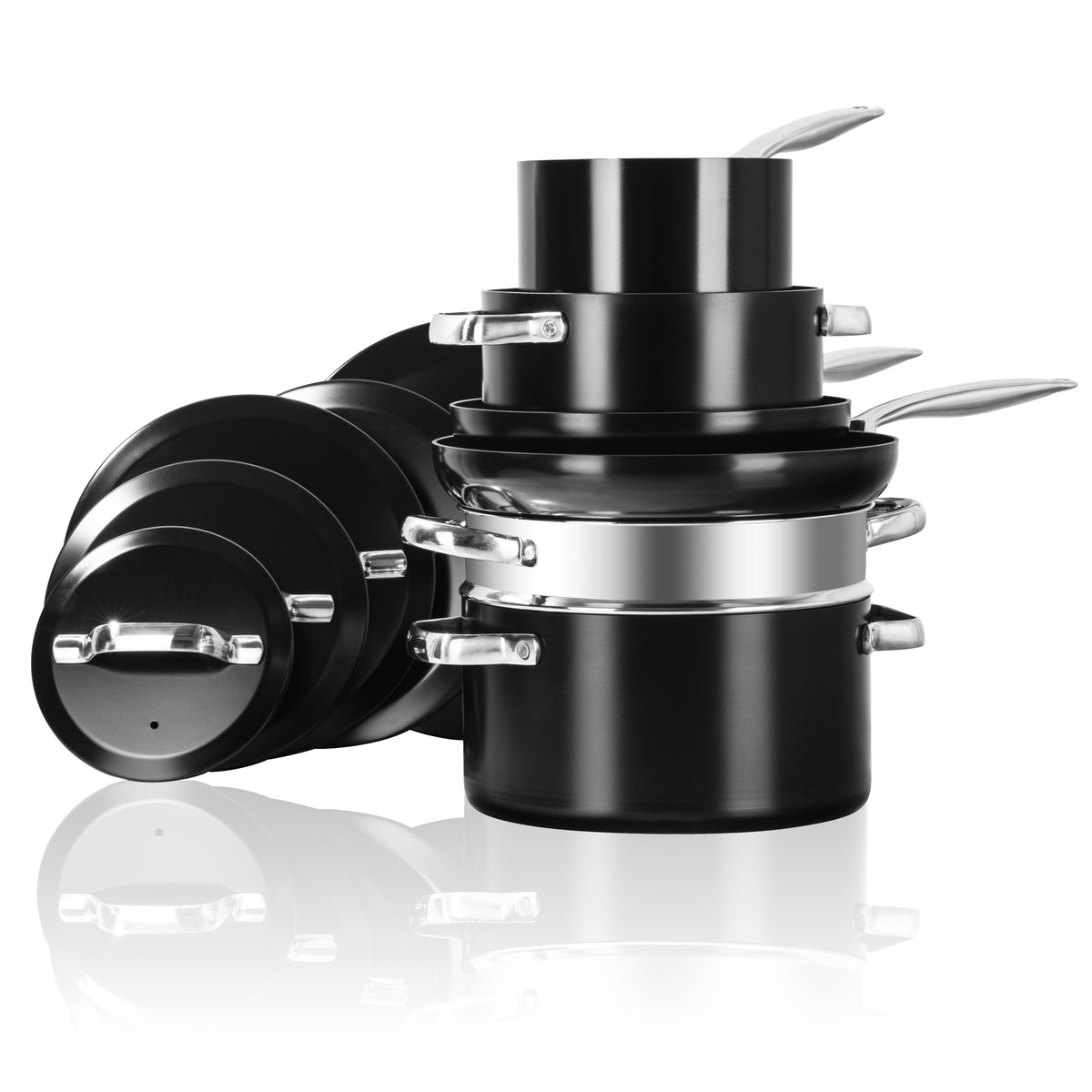 Gotham Steel Cookware Modern Cookware Set Size 11 Piece Set