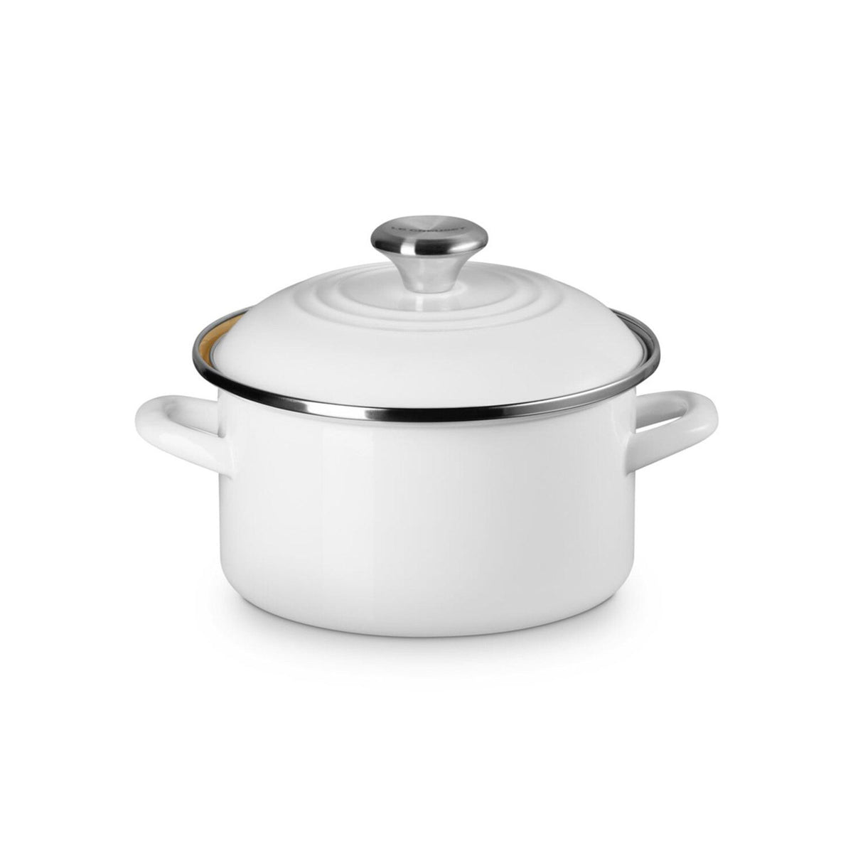 Le Creuset 3.8qt Enamel on Steel Covered Petite Stockpot White