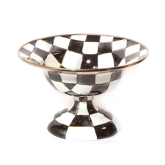 MacKenzie-Childs Violet Check Small Compote
