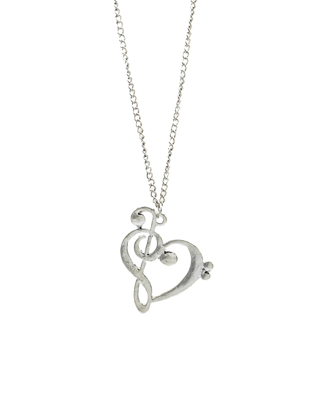 Completely Bella Celebrating One's Love of Music Silver Necklace