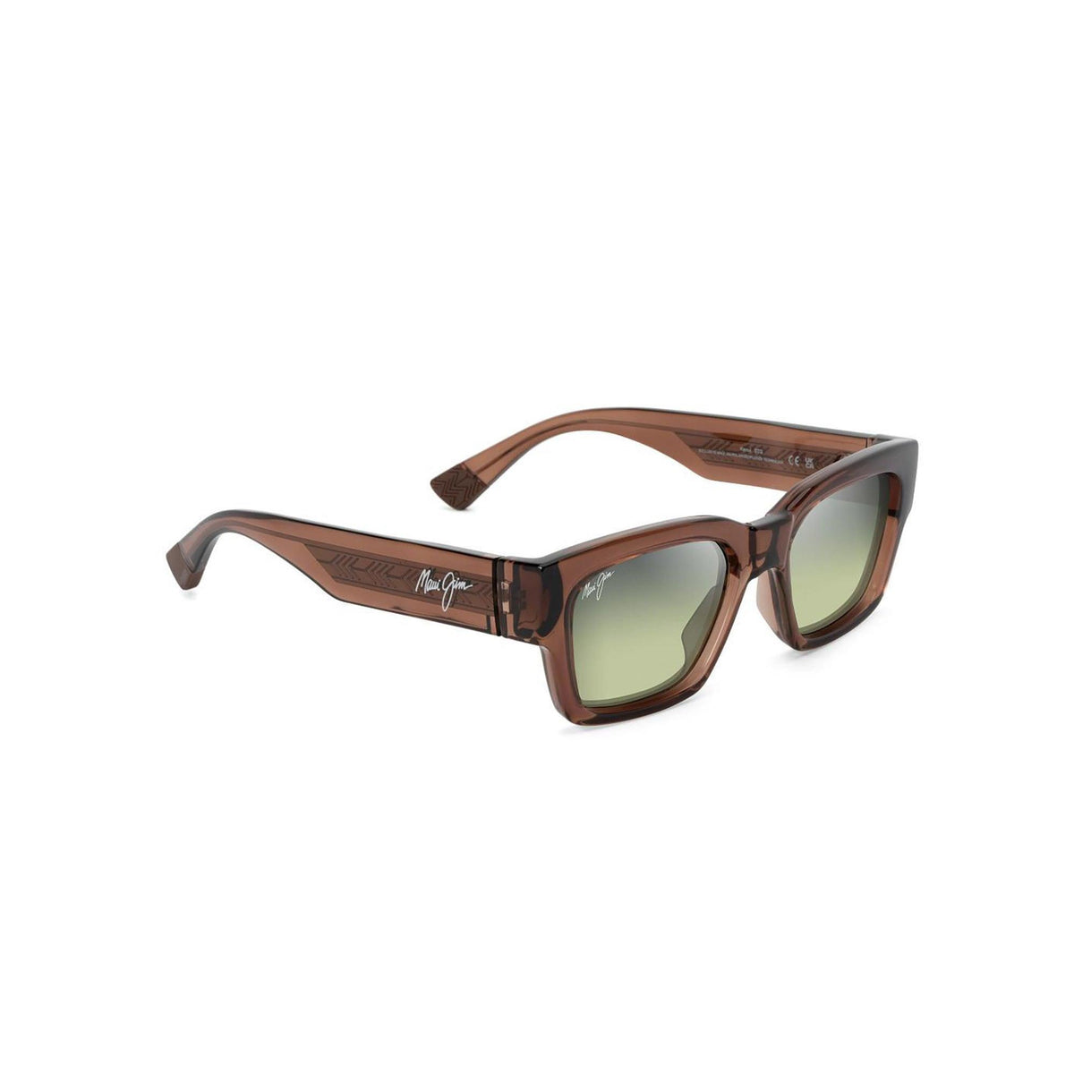 Kenui Polarized Sunglasses Shiny Light Brown Frame Maui HT Lens