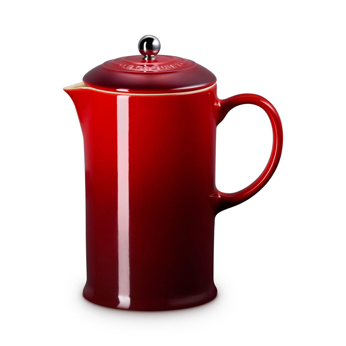 Le Creuset 1.1qt Stoneware French Press w/ Stainless Steel Knob Cerise