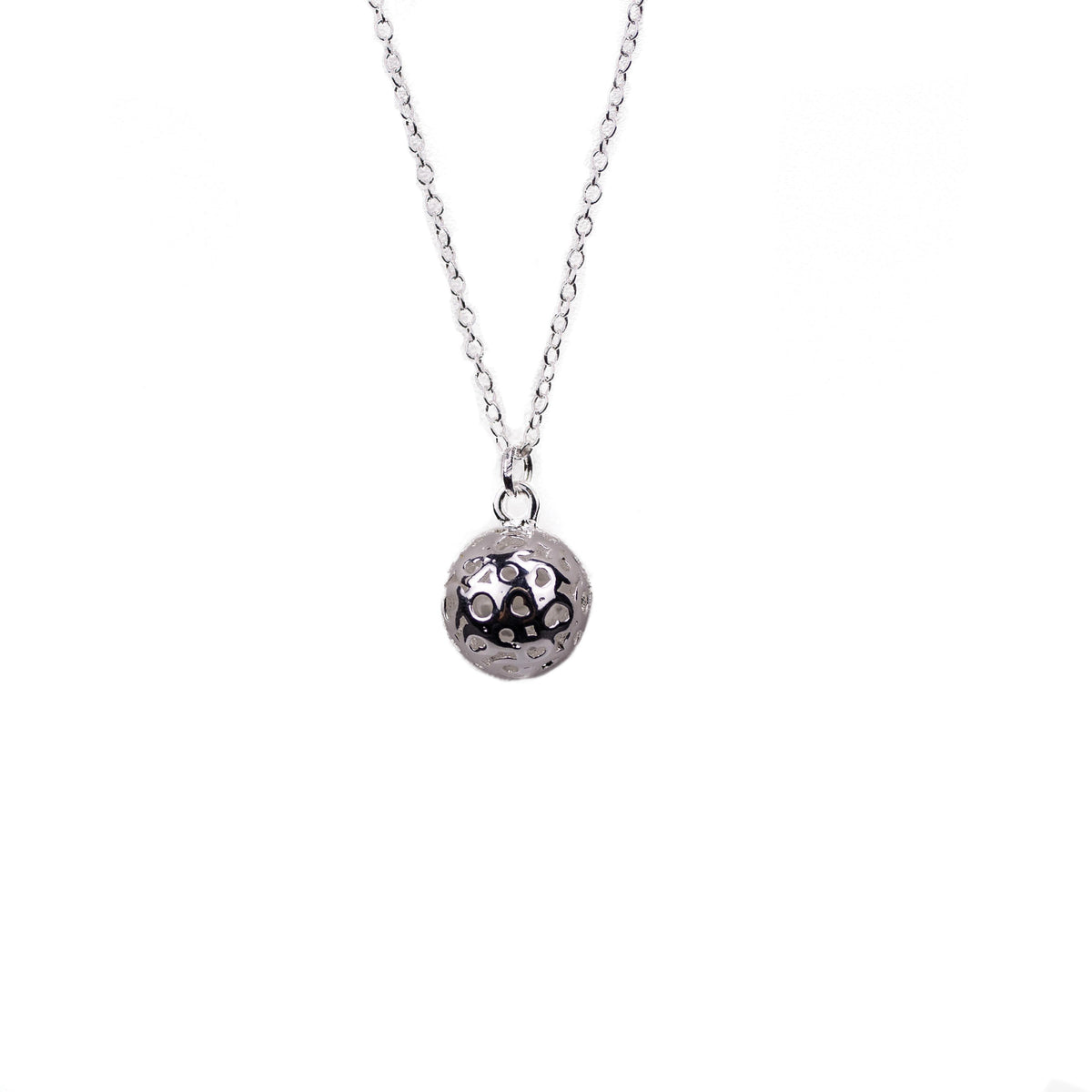 Completely Bella Silver Plated Ornamental Ball Pendant Necklace