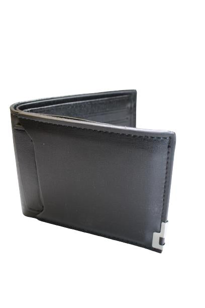 Bella Home Men's Black Leather Bifold Passcase Wallet