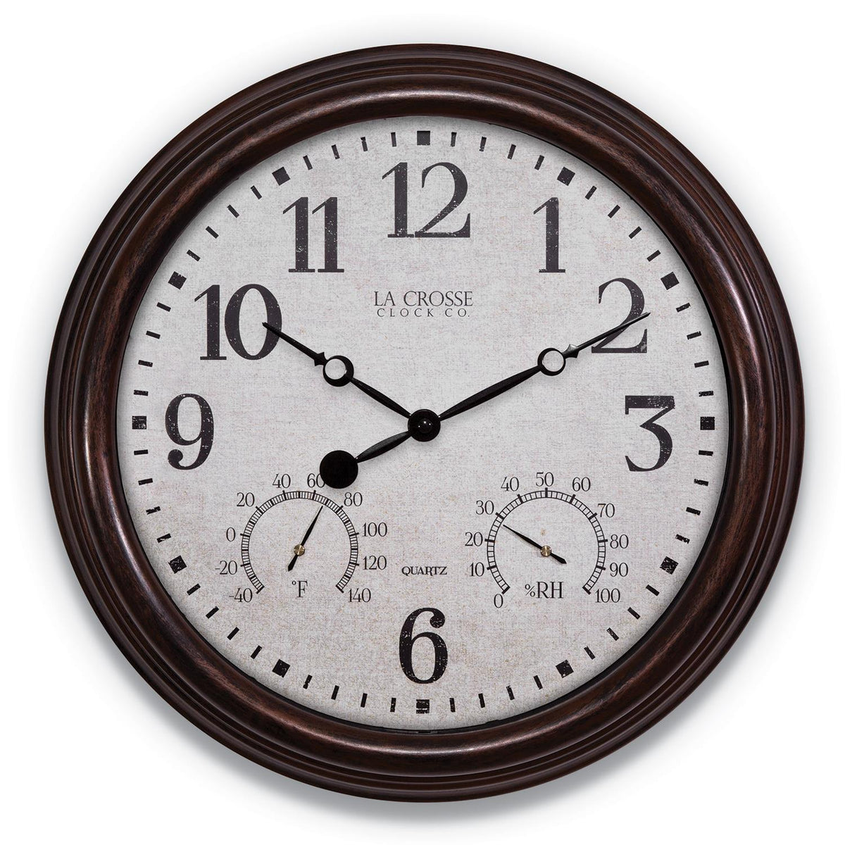 Distinctive Gifts 15in Indoor/Outdoor Wall Clock with Temperature and Humidity