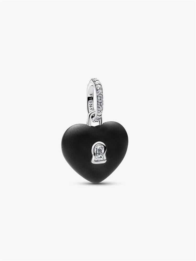 Pandora Ceramic Heart Padlock Dangle Charm