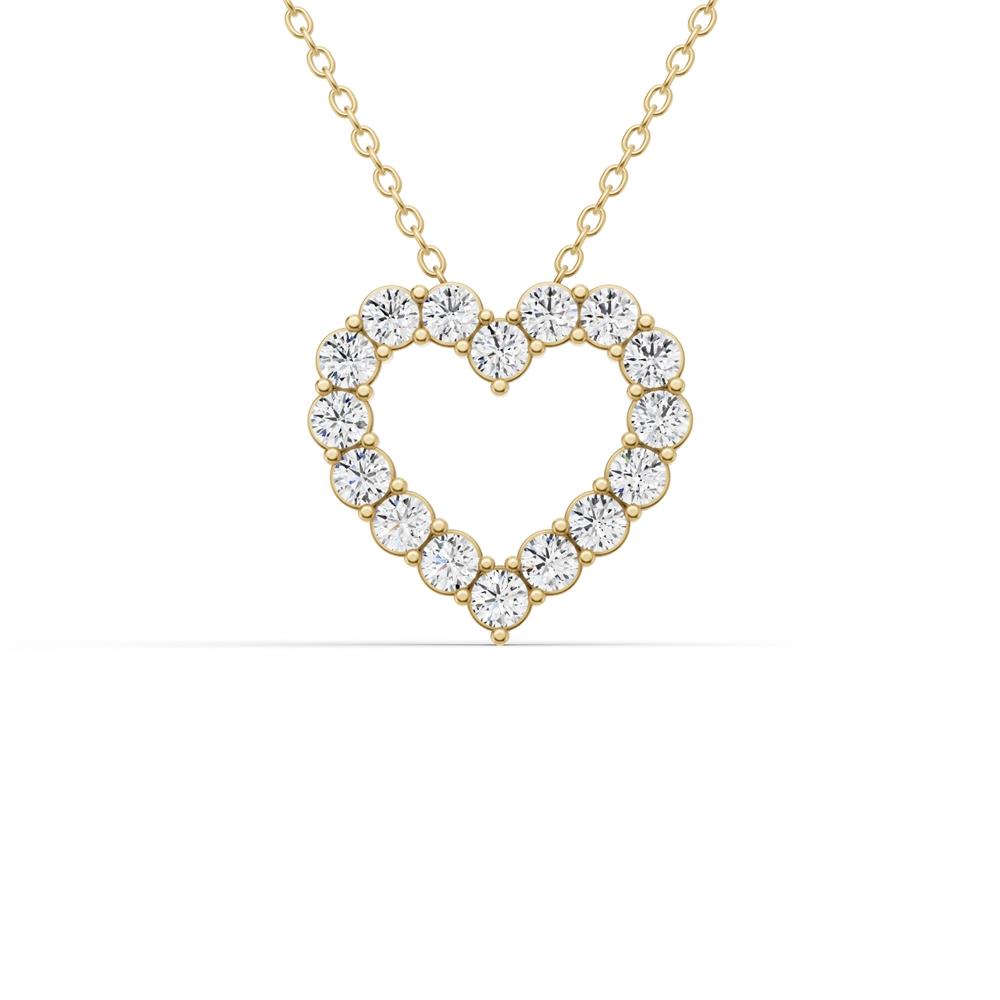 Prestige Boutique Diamonds Round Lab Diamond Heart Pendant Size 0.25 CT