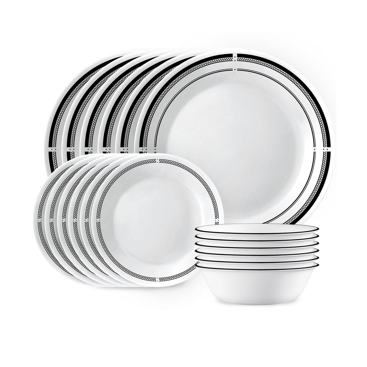 Corelle Brasserie Classic Pattern 18pc Dinnerware Set