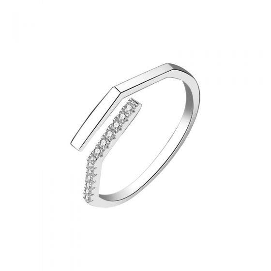 Completely Bella Latonia Cabella created Sterling Silver Geometric design with AAA CZ Ring