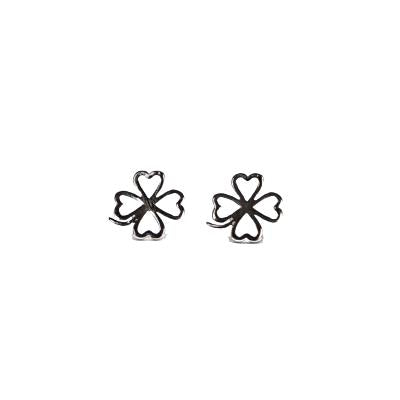 Completely Bella Silver Plated Four Leaf Clover Earrings