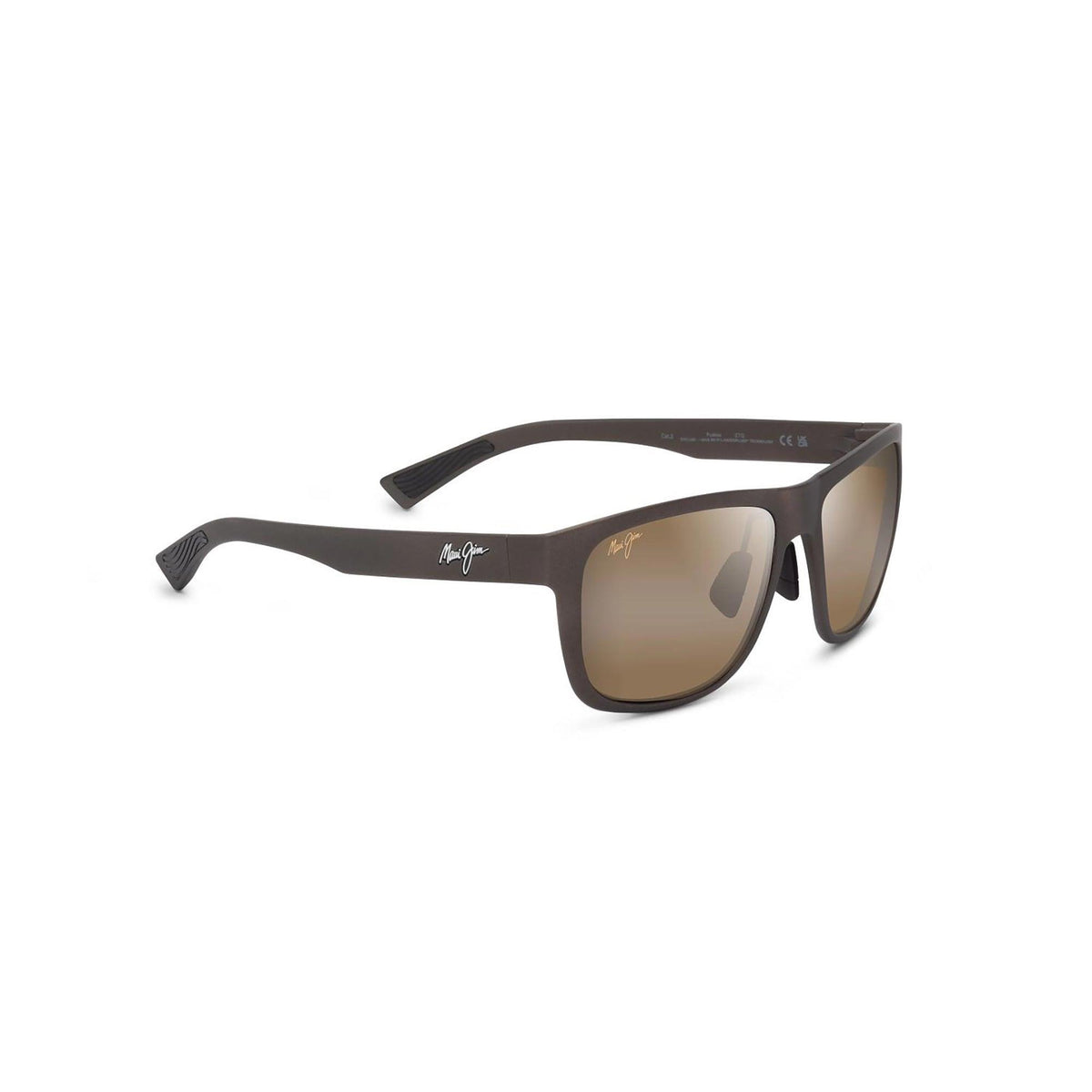 Maui Jim Puakea Polarized Sunglasses Matte Brown Frame HCL Bronze Lens