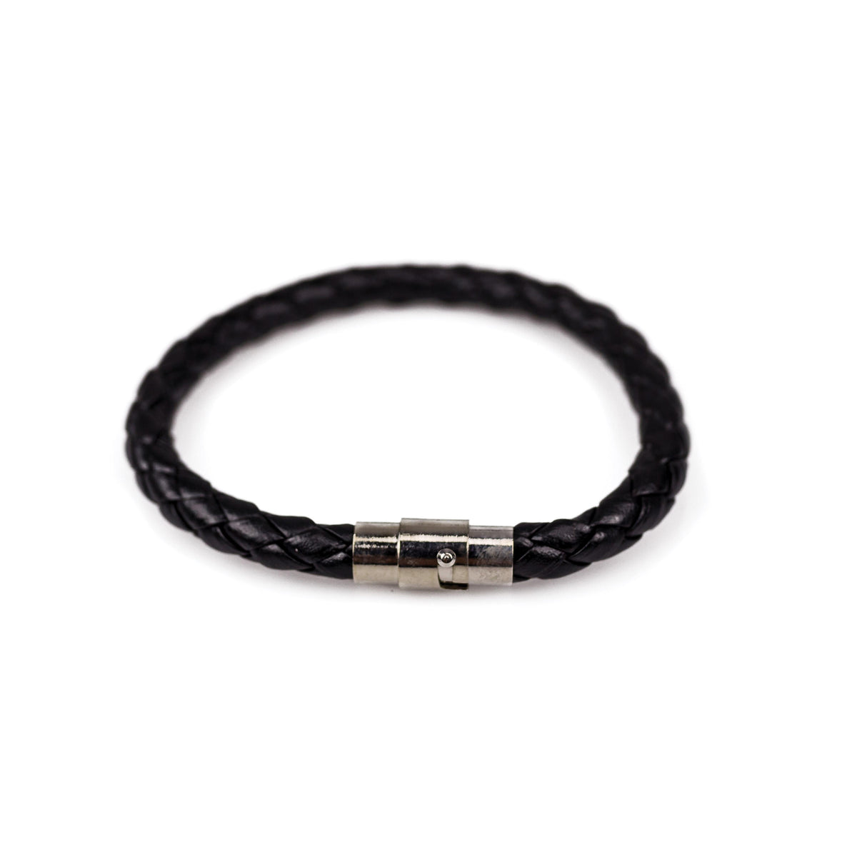 Completely Bella Leather and Pewter 8" Bracelet