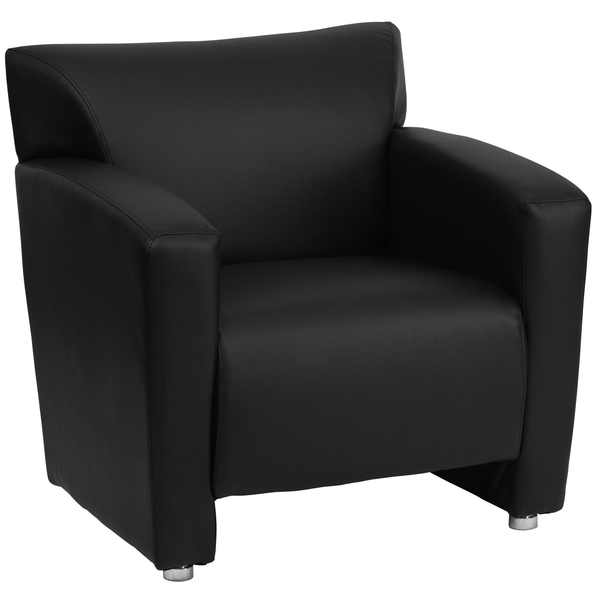 Flash Furniture Black LeatherSoft Chair with Extended Panel Arms